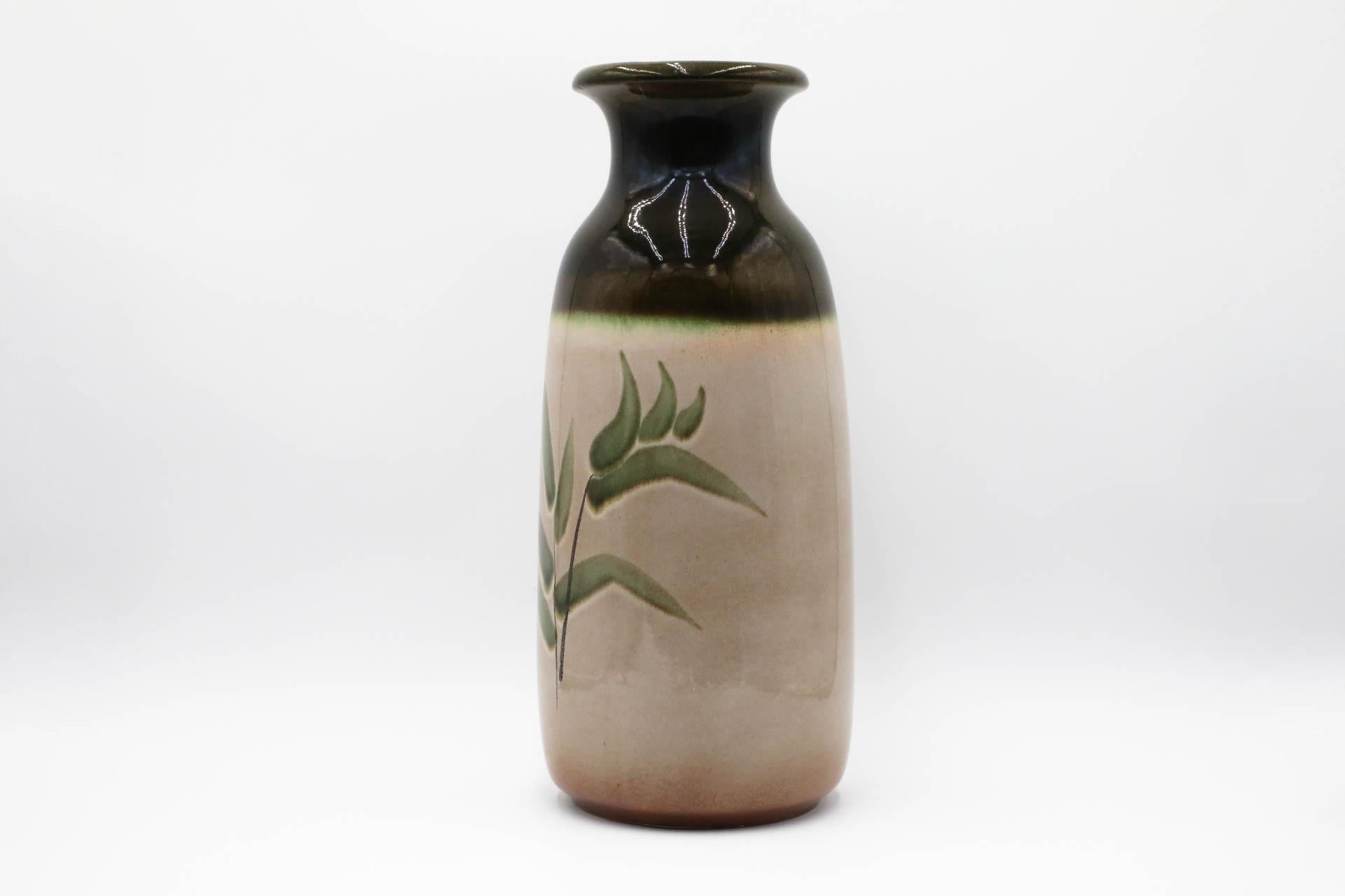 Tedesco Vaso extra grande in ceramica marrone tedesco Scheurich Engobe in vendita