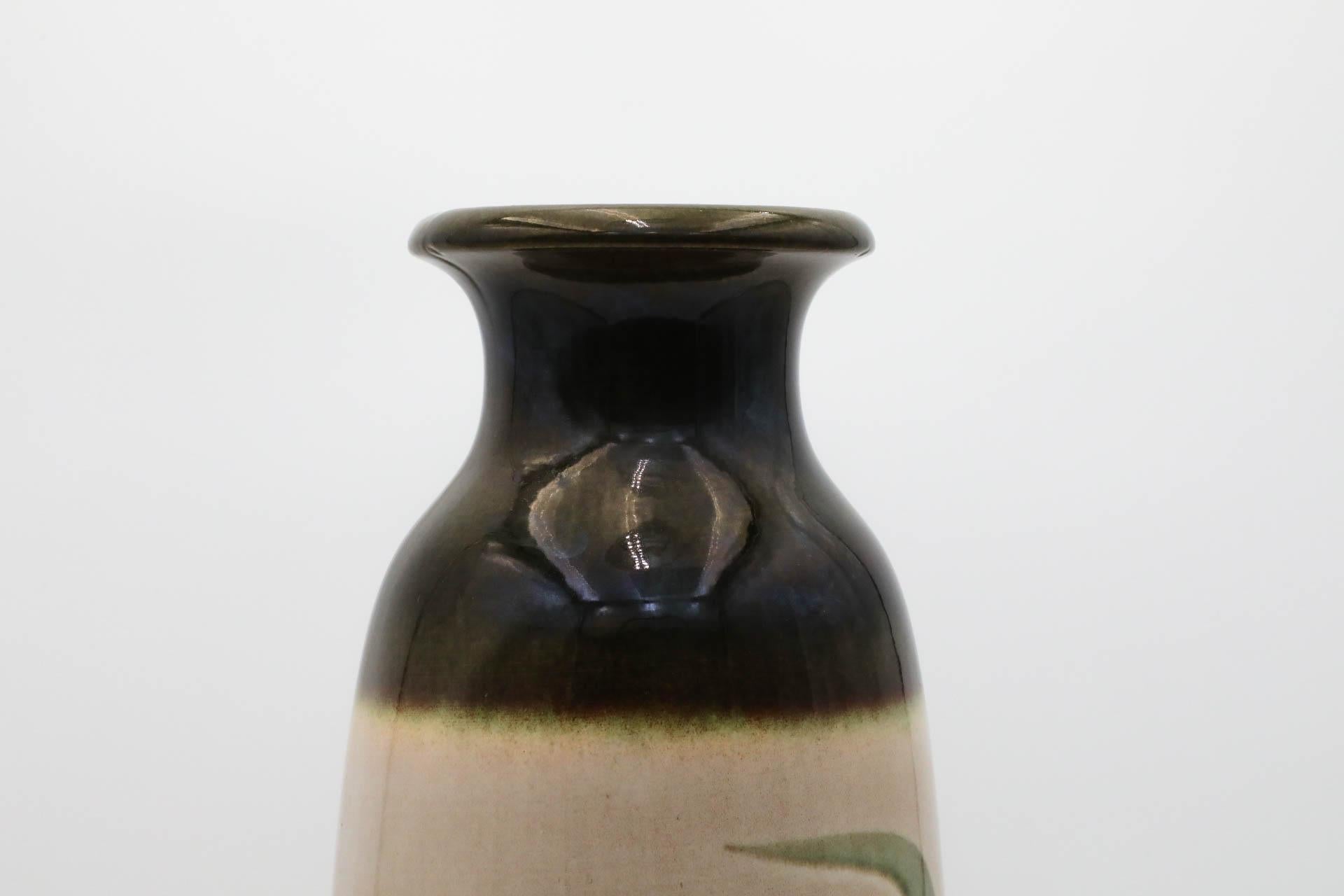 Ceramica Vaso extra grande in ceramica marrone tedesco Scheurich Engobe in vendita