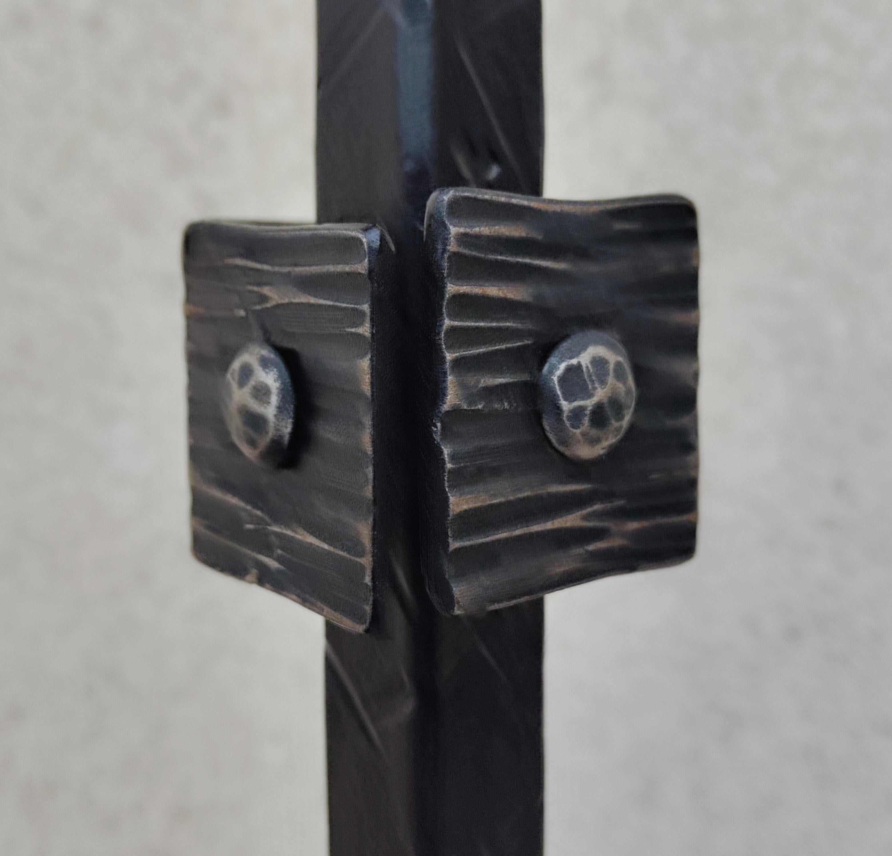 Extra Large Brutalist Candlestick Holder Done in Iron, West Germany, 1970s For Sale 2