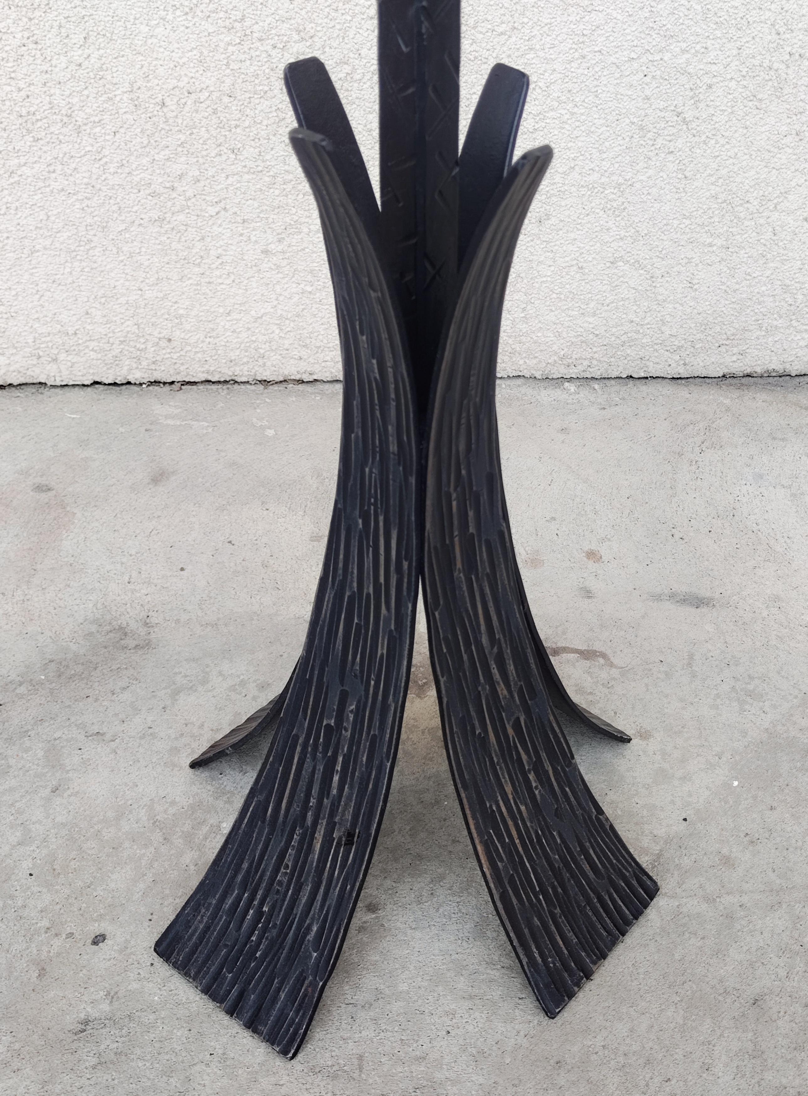 Extra Large Brutalist Candlestick Holder Done in Iron, West Germany, 1970s For Sale 4