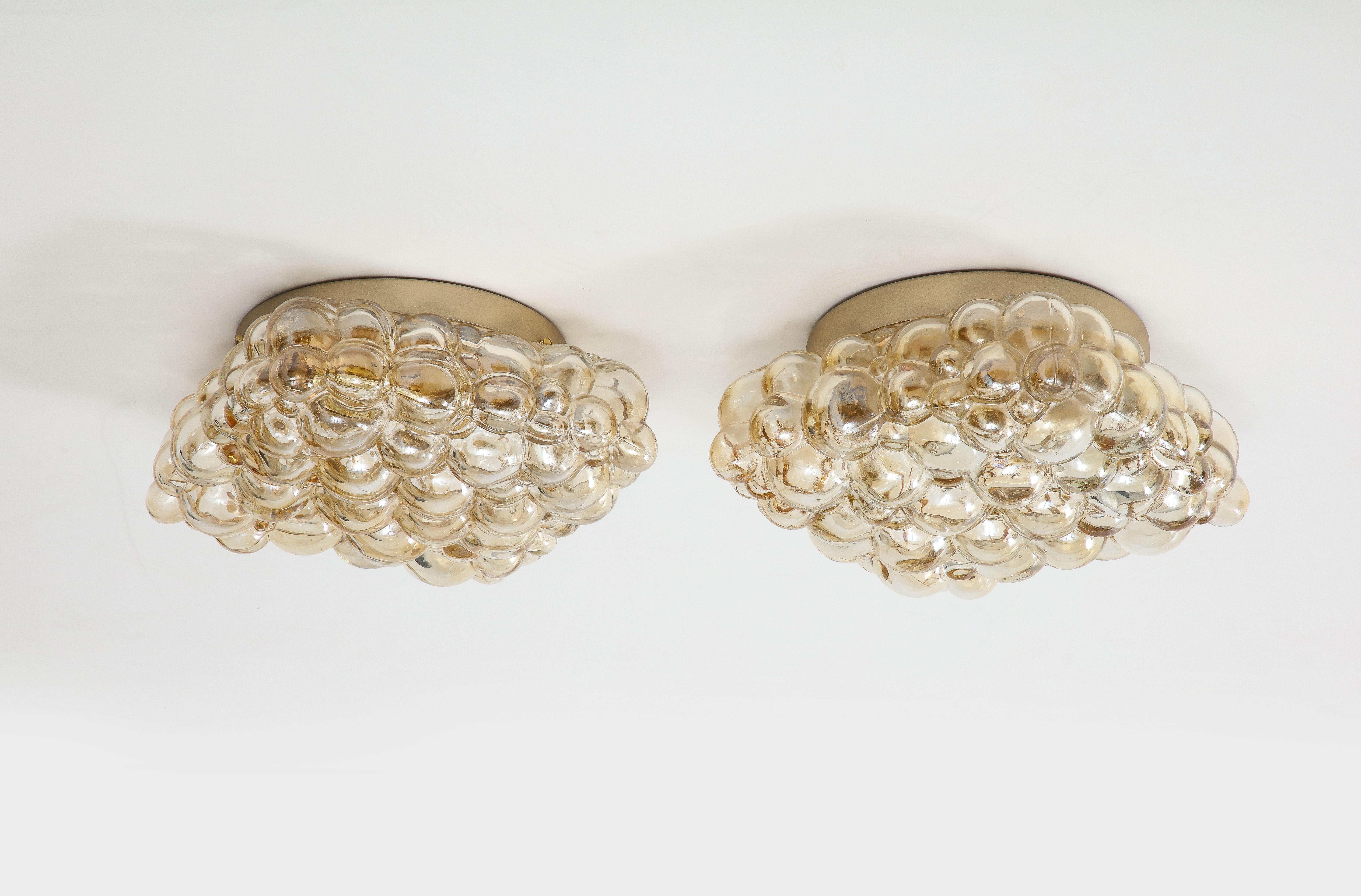 Extra Large Bubble Glass  light by Helena Tynell for Limburg ( 2 Available ) For Sale 1