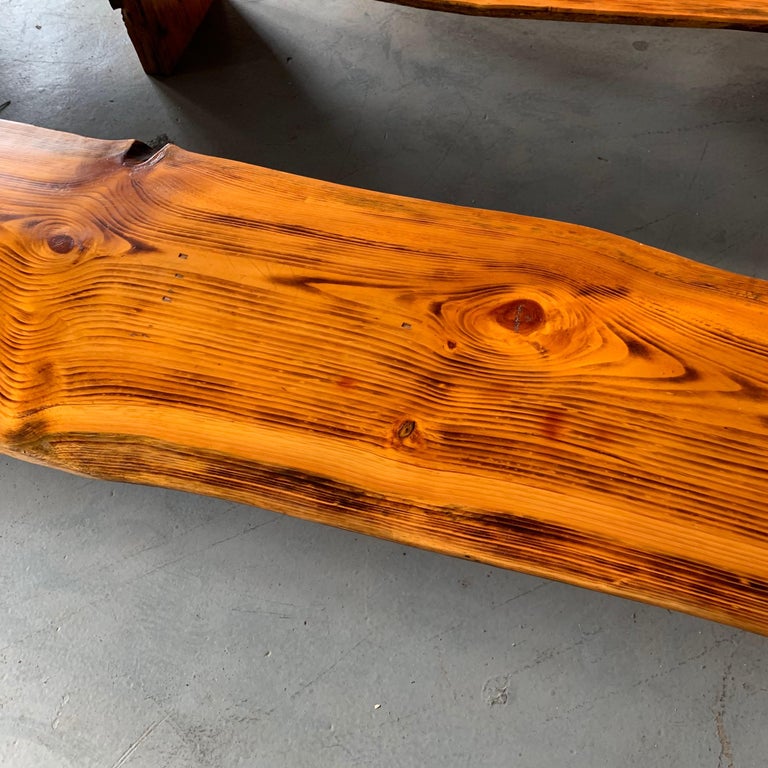 Extra Large Californian Live Edge Bench in Solid Wood For Sale at 1stdibs