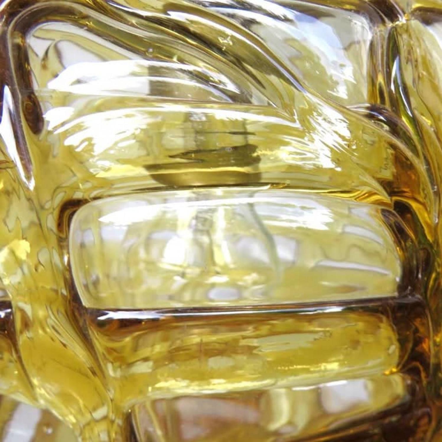 Très grande cascade avec 9 bols en verre de Murano ambré de style Venini, 1960 en vente 2