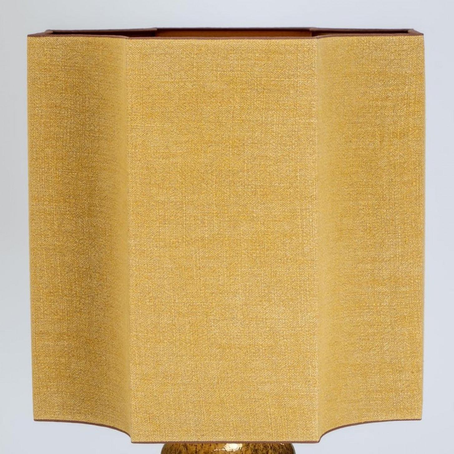 Extra Large Ceramic Lamps with New Silk Custom Made Lampshades René Houben, Pair For Sale 3