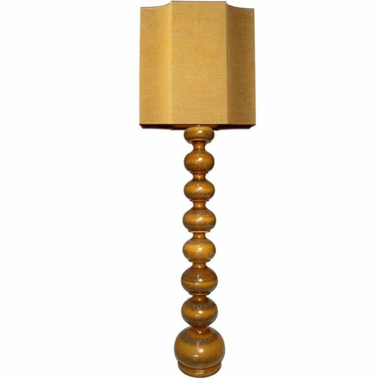 Extra Large Lampes en Céramique avec Abat-jour en Soie Neuve sur Mesure René Houben, Paire en vente 10