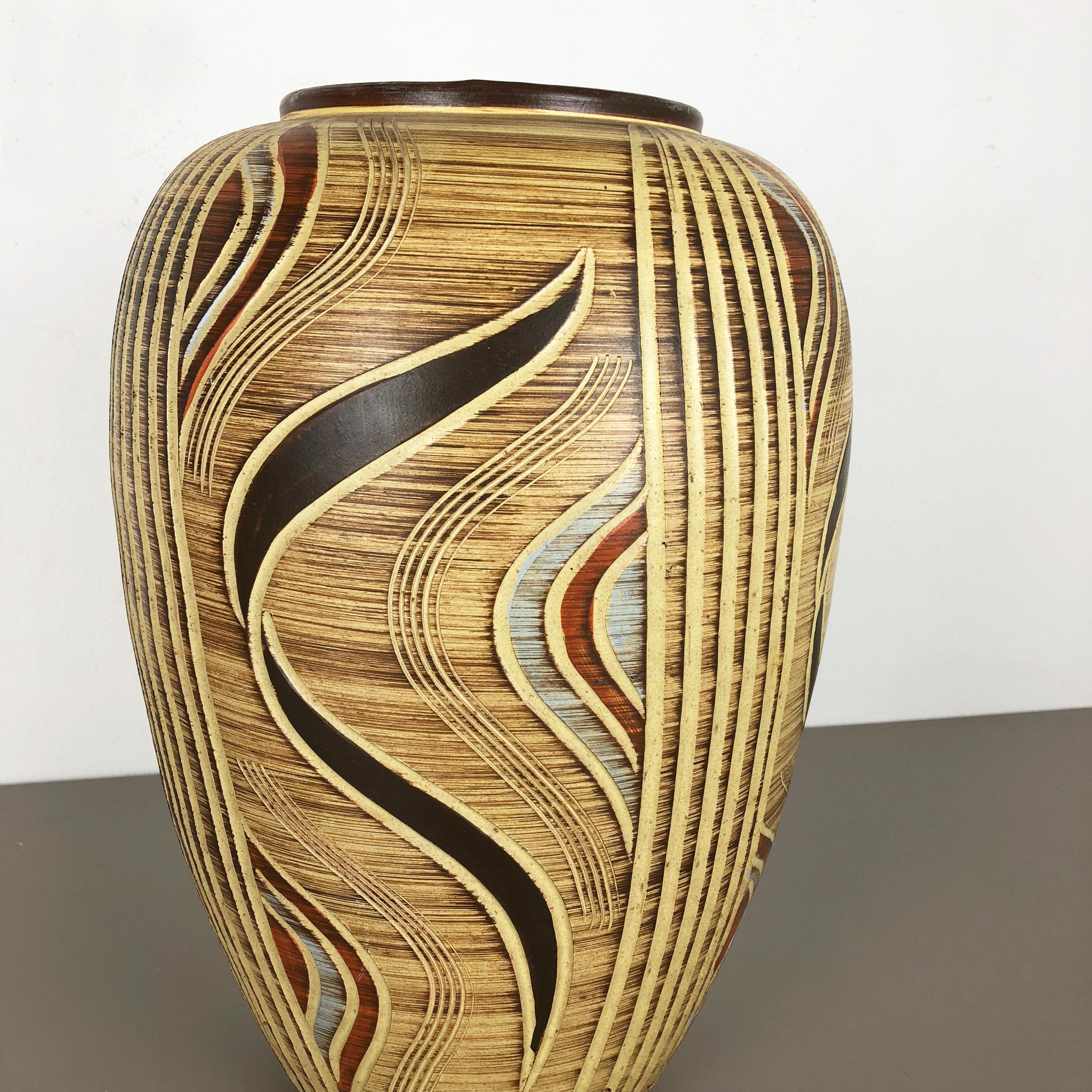 20th Century Extra Large Ceramic Pottery Vase by Sawa Ceramic Franz Schwaderlapp, Germany