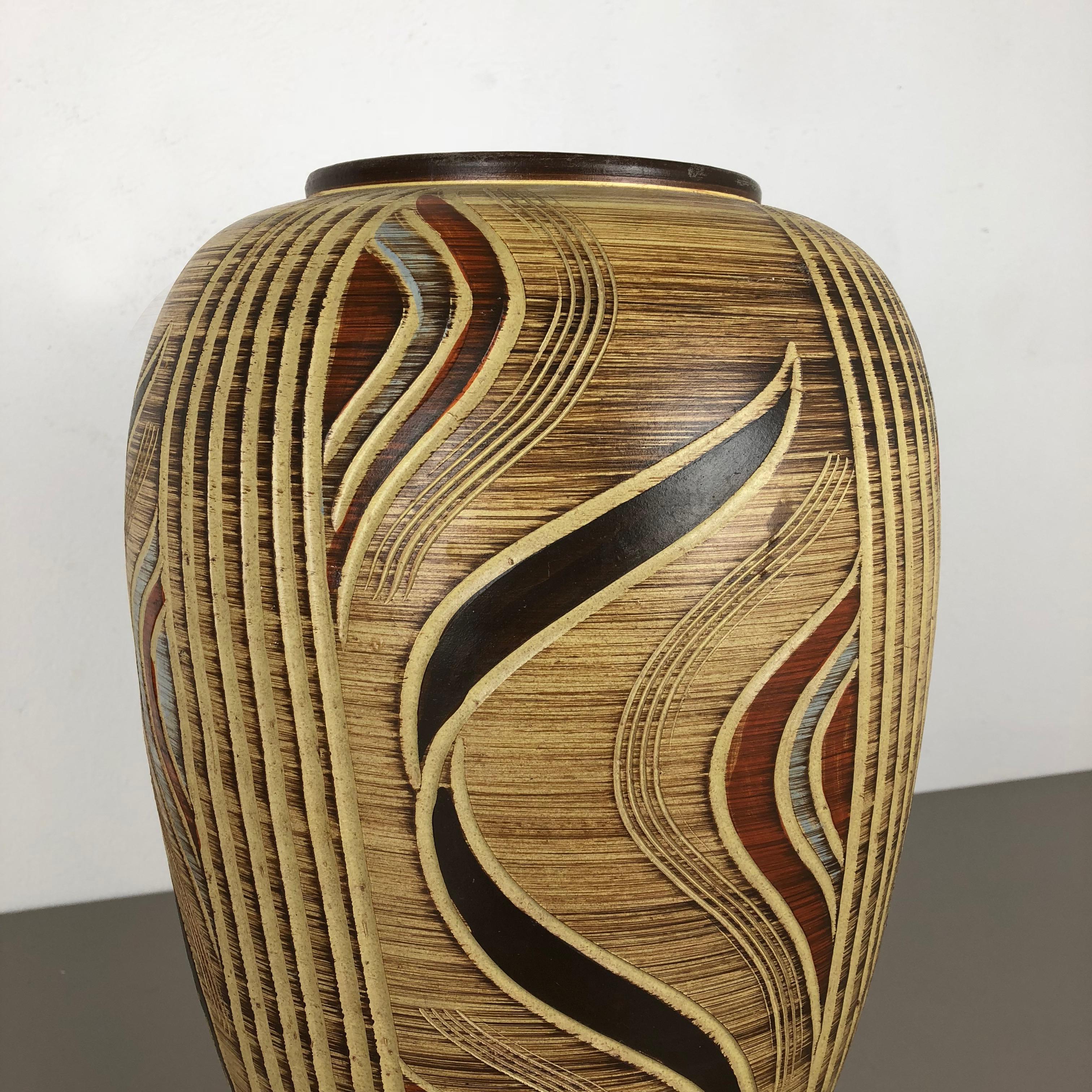 Extra Large Ceramic Pottery Vase by Sawa Ceramic Franz Schwaderlapp, Germany 1