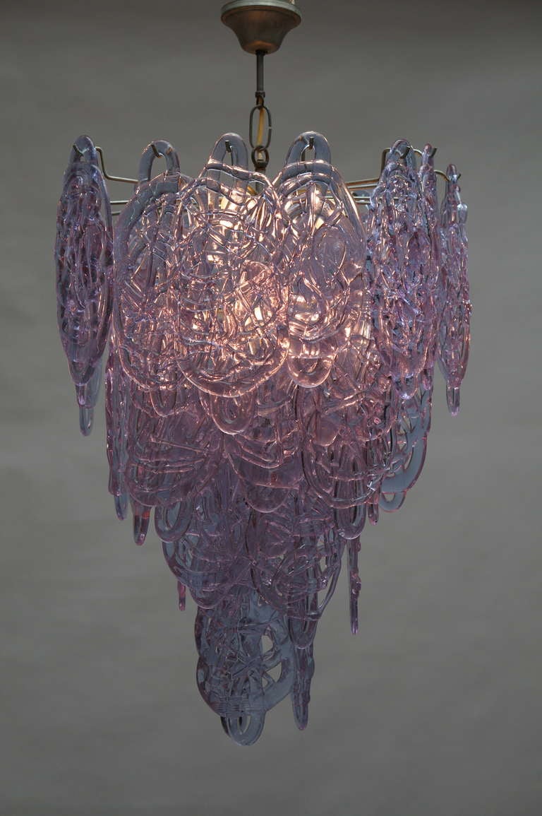 Italian Extra Large Chandelier by Carlo Nason Italy 1960s by Mazzega For Sale