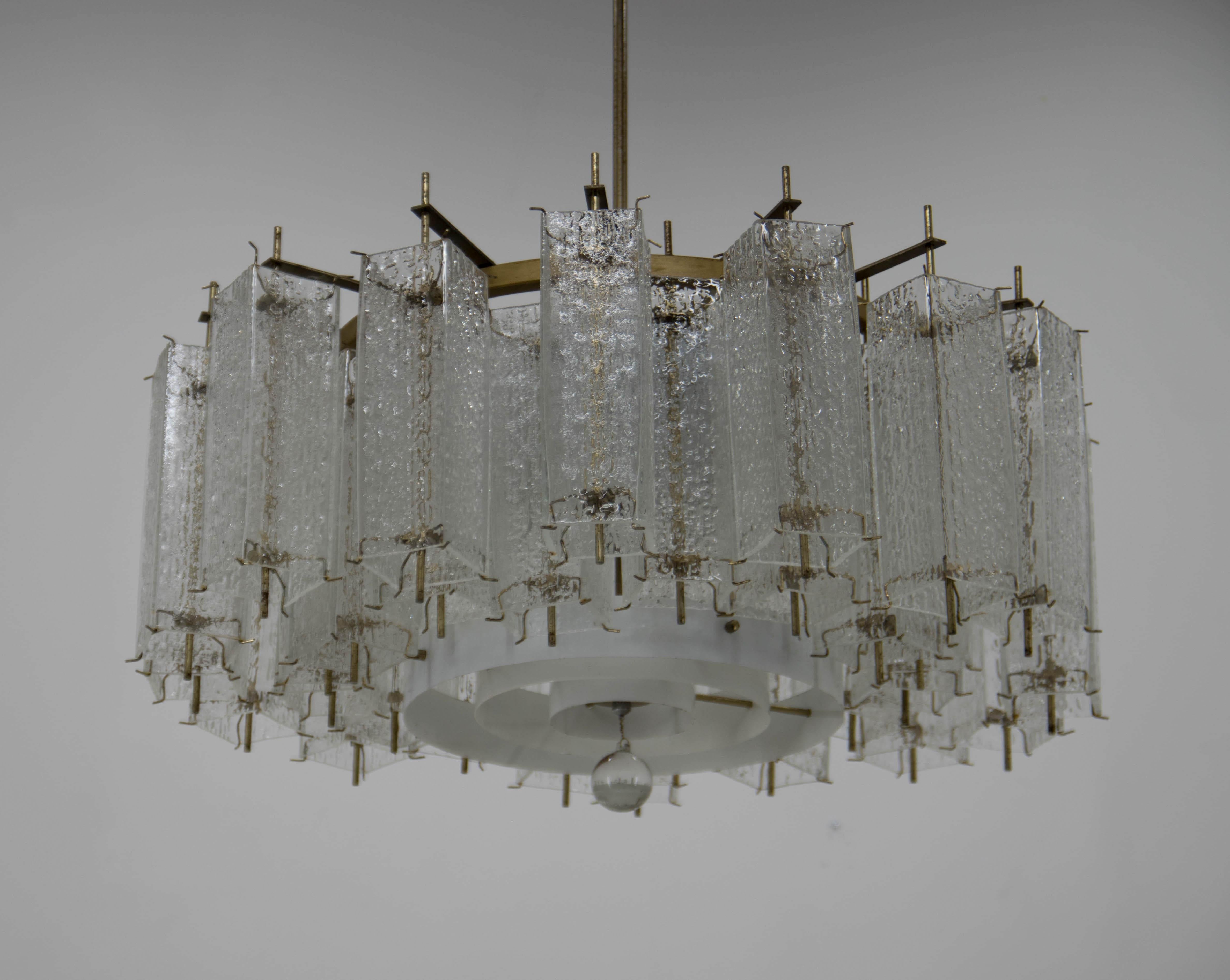 Extra Large Chandelier by Kamenicky Senov, 1960s Two Items Available In Good Condition For Sale In Praha, CZ