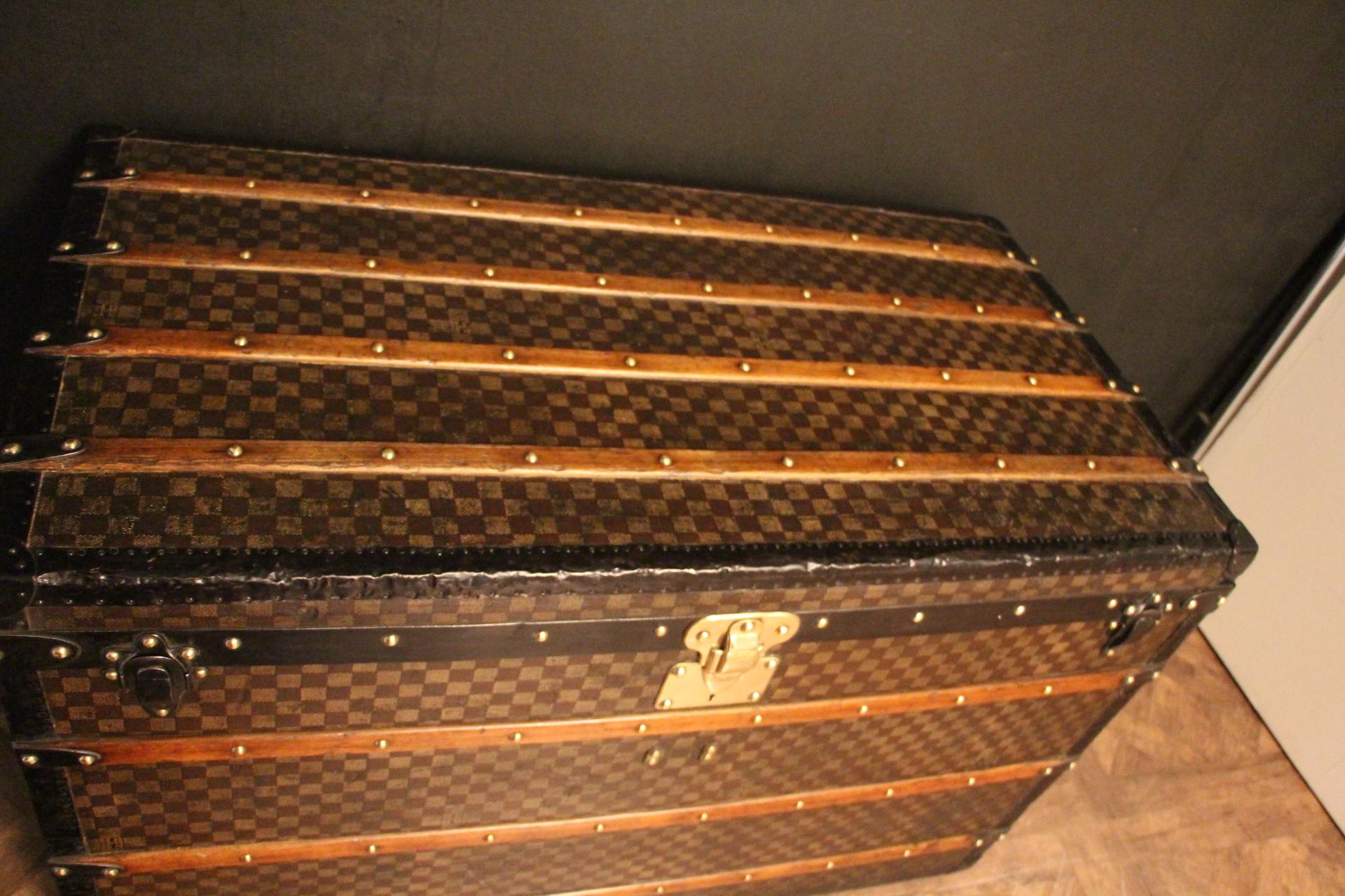 19th Century Extra Large Checkers Louis Vuitton Trunk, Louis Vuitton Steamer Trunk