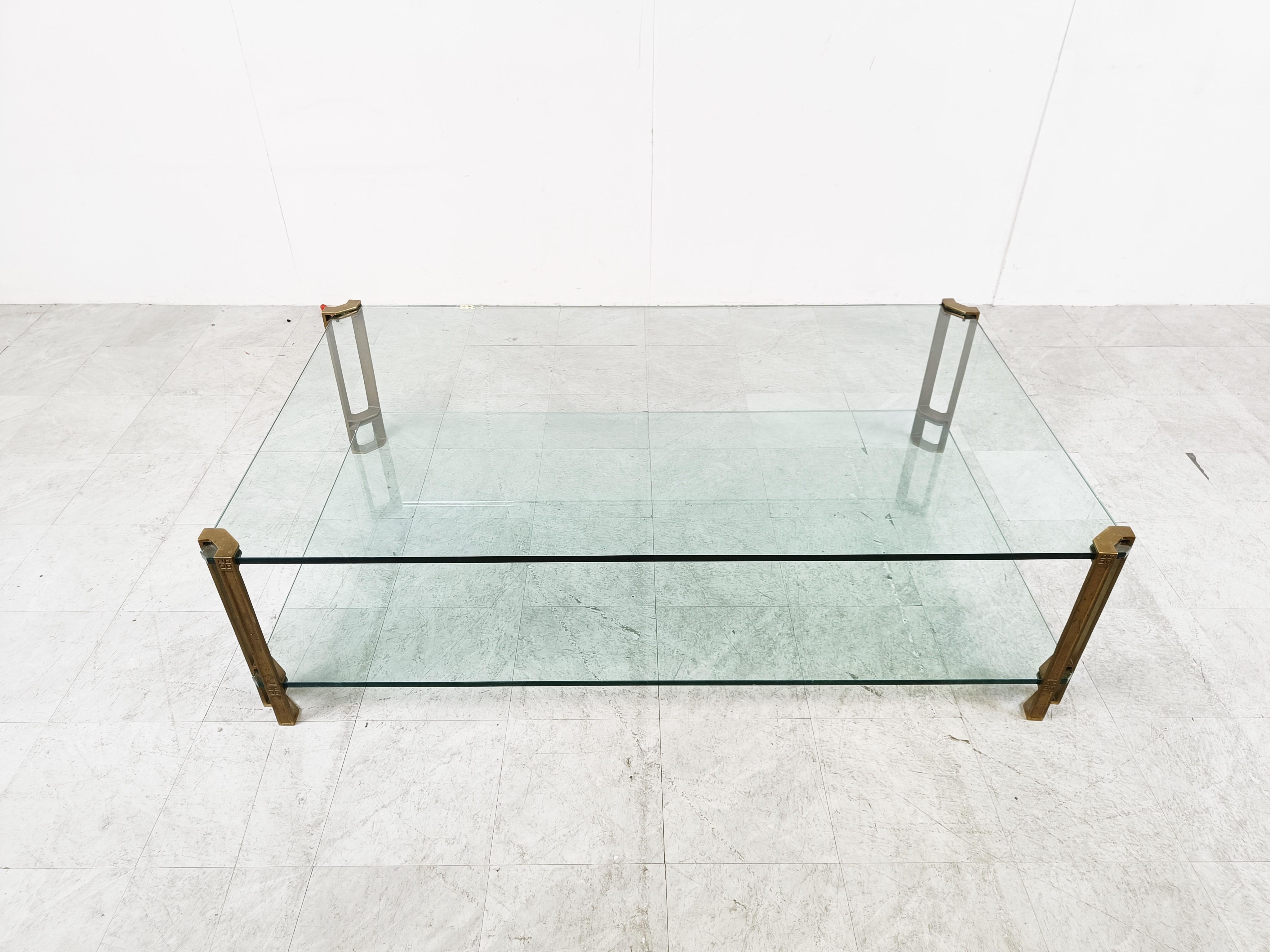 Brutalist Extra Large Coffee Table by Peter Ghyczy, 1970s