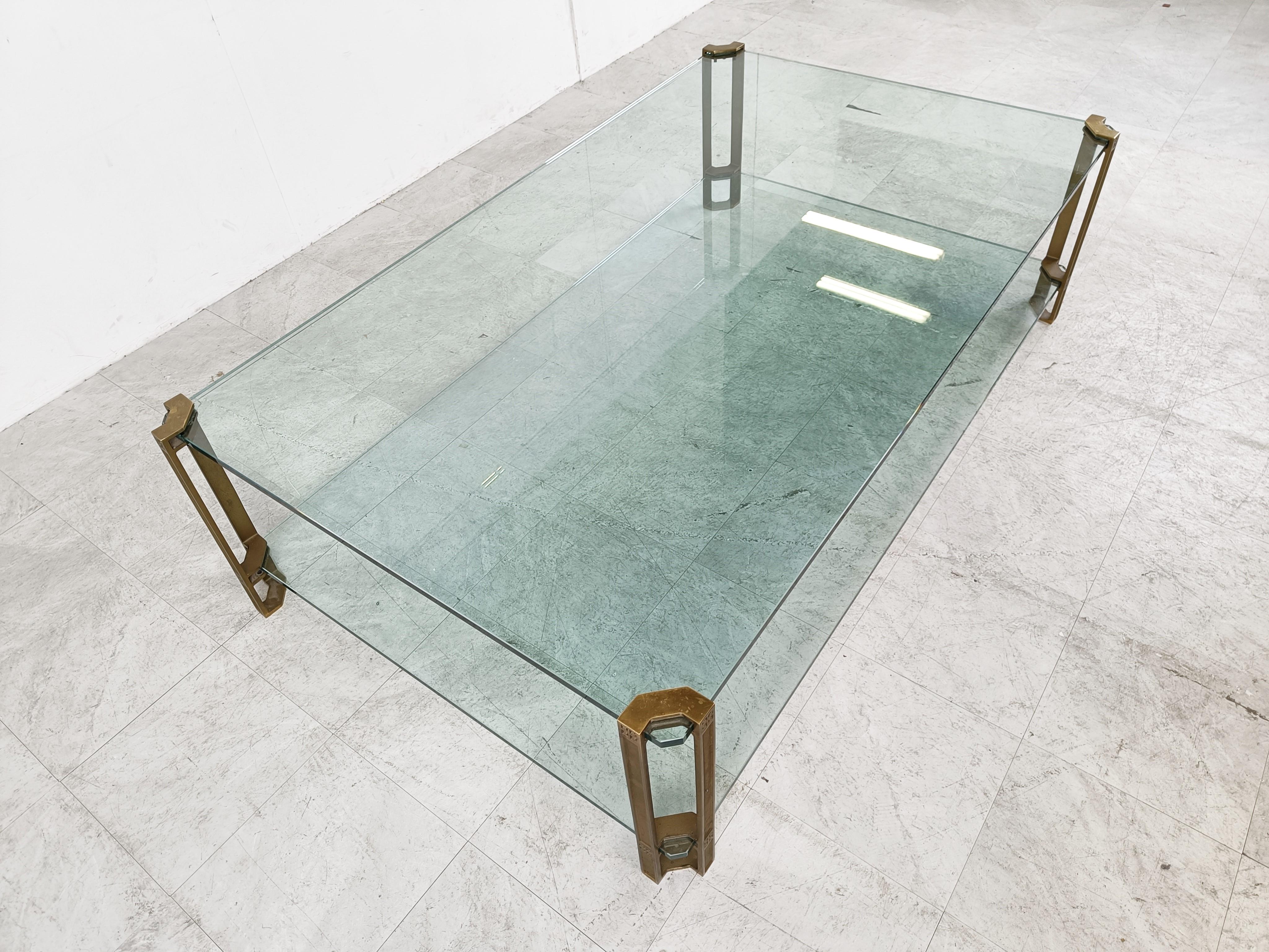 Bronze Extra Large Coffee Table by Peter Ghyczy, 1970s