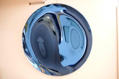 Extra Large Concave Blue Mirror Sculpture