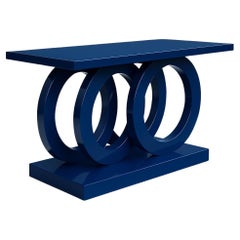 Extra Large Console Table with Circular Interlocking Center By José Castro