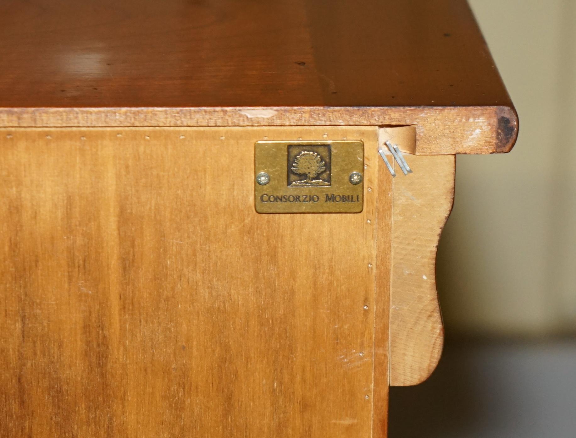 EXTRA GRAND CONSORZIO MOBILI TALLBOY DRAWERs IN CHERRY WOOD, HUGE STORAGE en vente 4