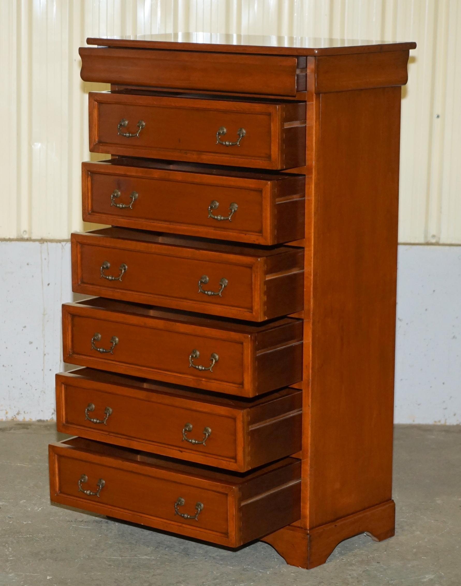 EXTRA GRAND CONSORZIO MOBILI TALLBOY DRAWERs IN CHERRY WOOD, HUGE STORAGE en vente 9