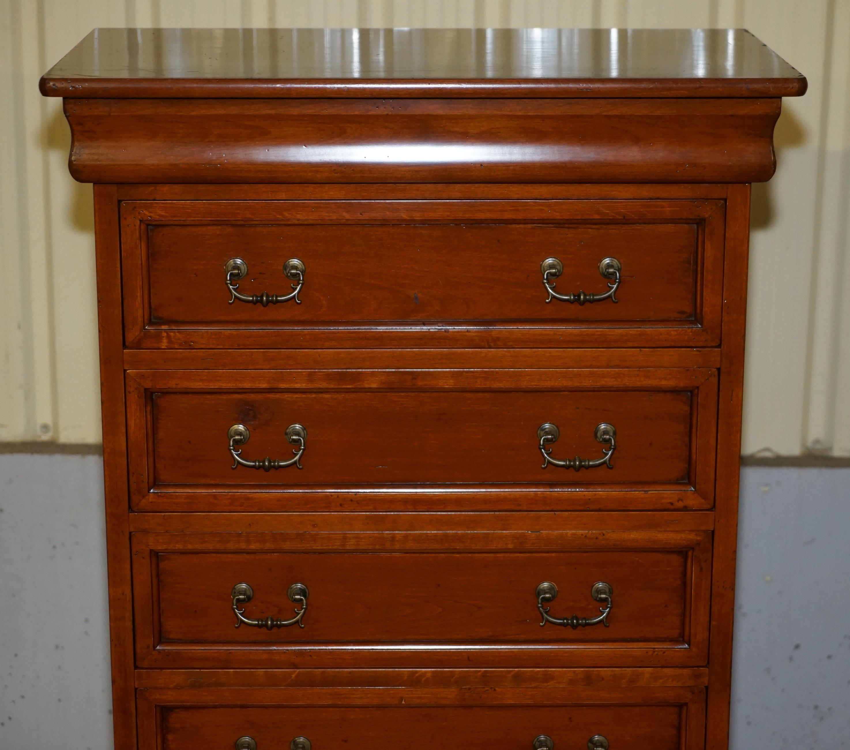 Mid-Century Modern EXTRA GRAND CONSORZIO MOBILI TALLBOY DRAWERs IN CHERRY WOOD, HUGE STORAGE en vente