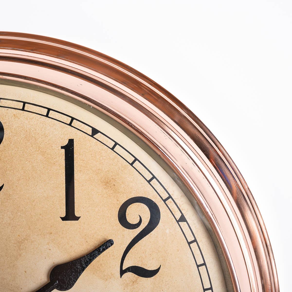 Extra Large Copper Factory Clock By International Time Recording Co L 1