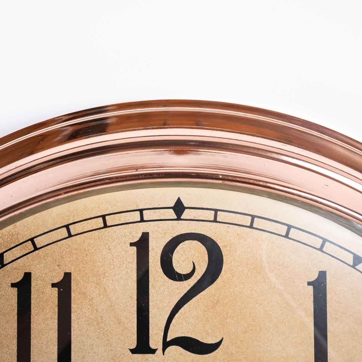 20th Century Extra Large Copper Factory Clock By International Time Recording Co L