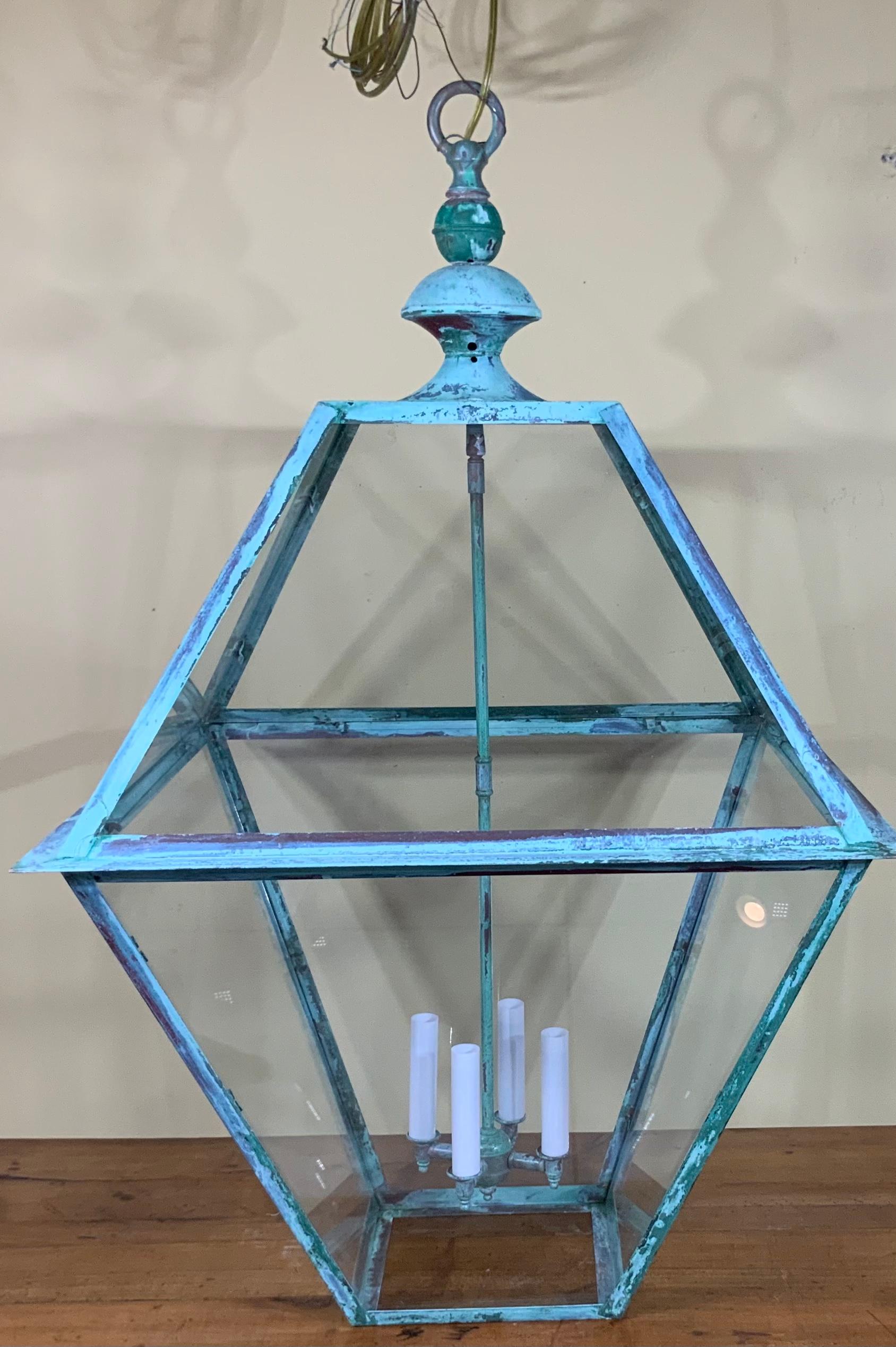 Extra Large Copper Hanging Lantern 1