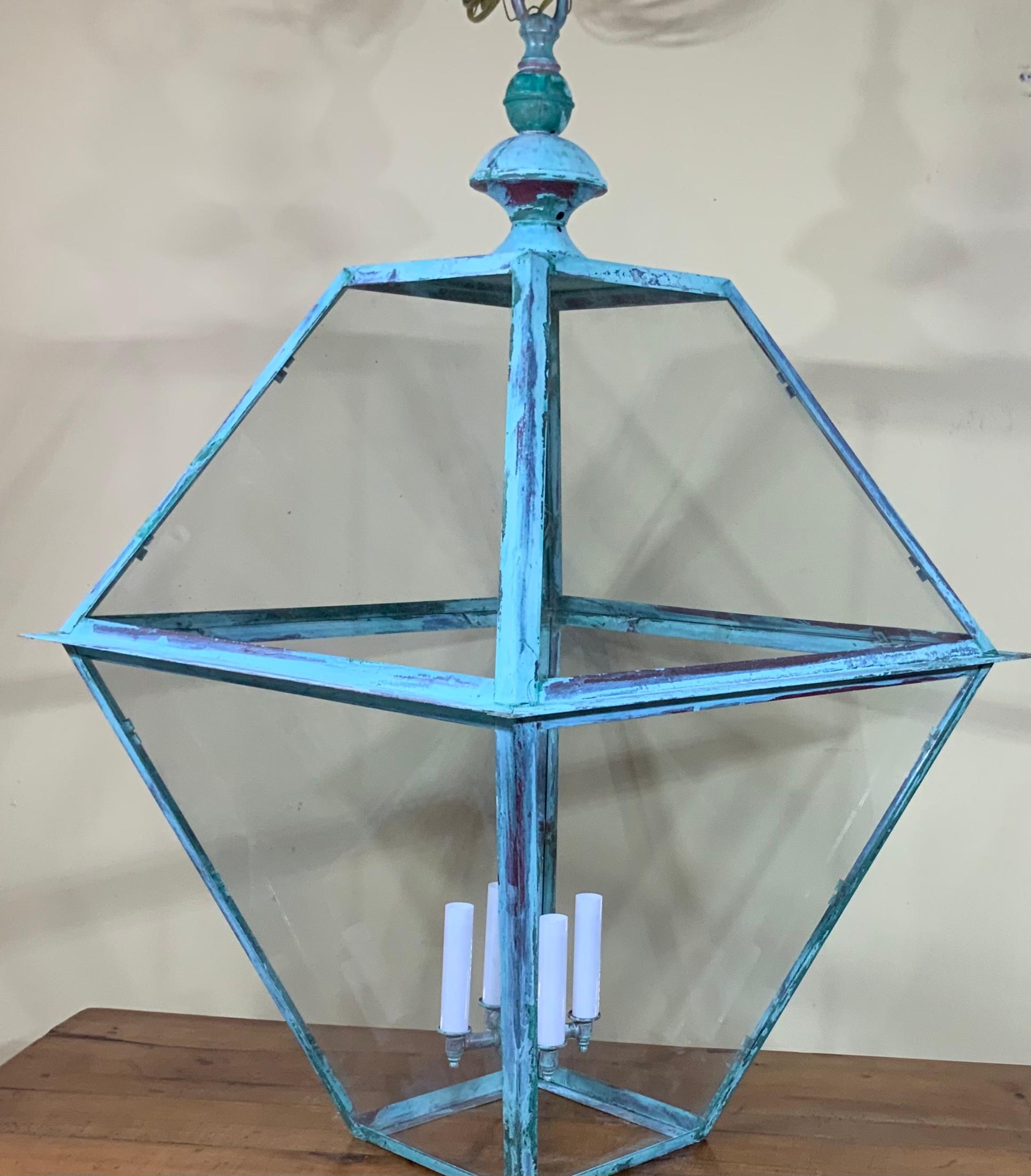 Extra Large Copper Hanging Lantern 2
