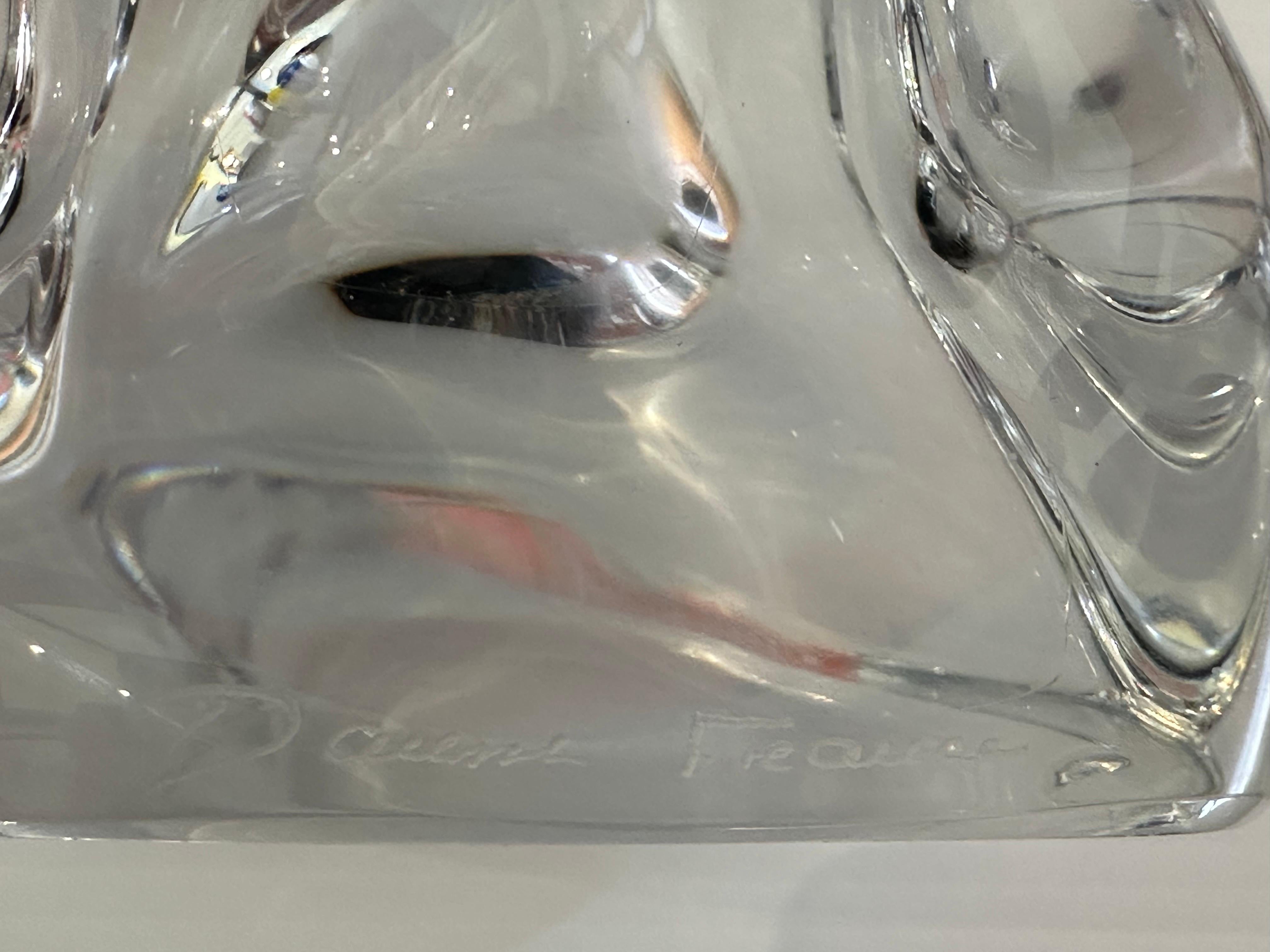 Extra Large Crystal Sailboat Sculpture by Daum, France For Sale 6