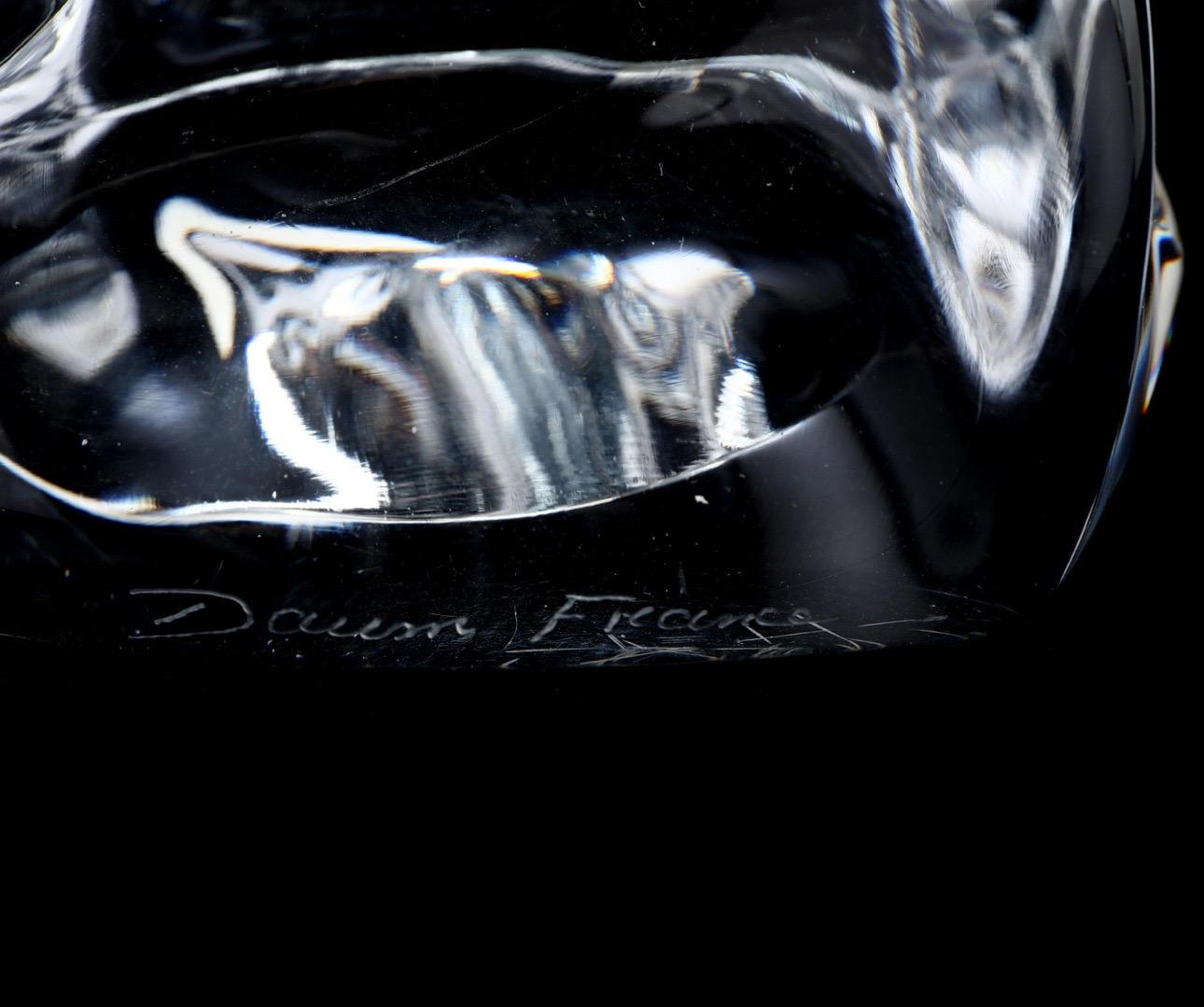 Extra Large Crystal Sailboat Sculpture by Daum, France In Good Condition For Sale In San Diego, CA