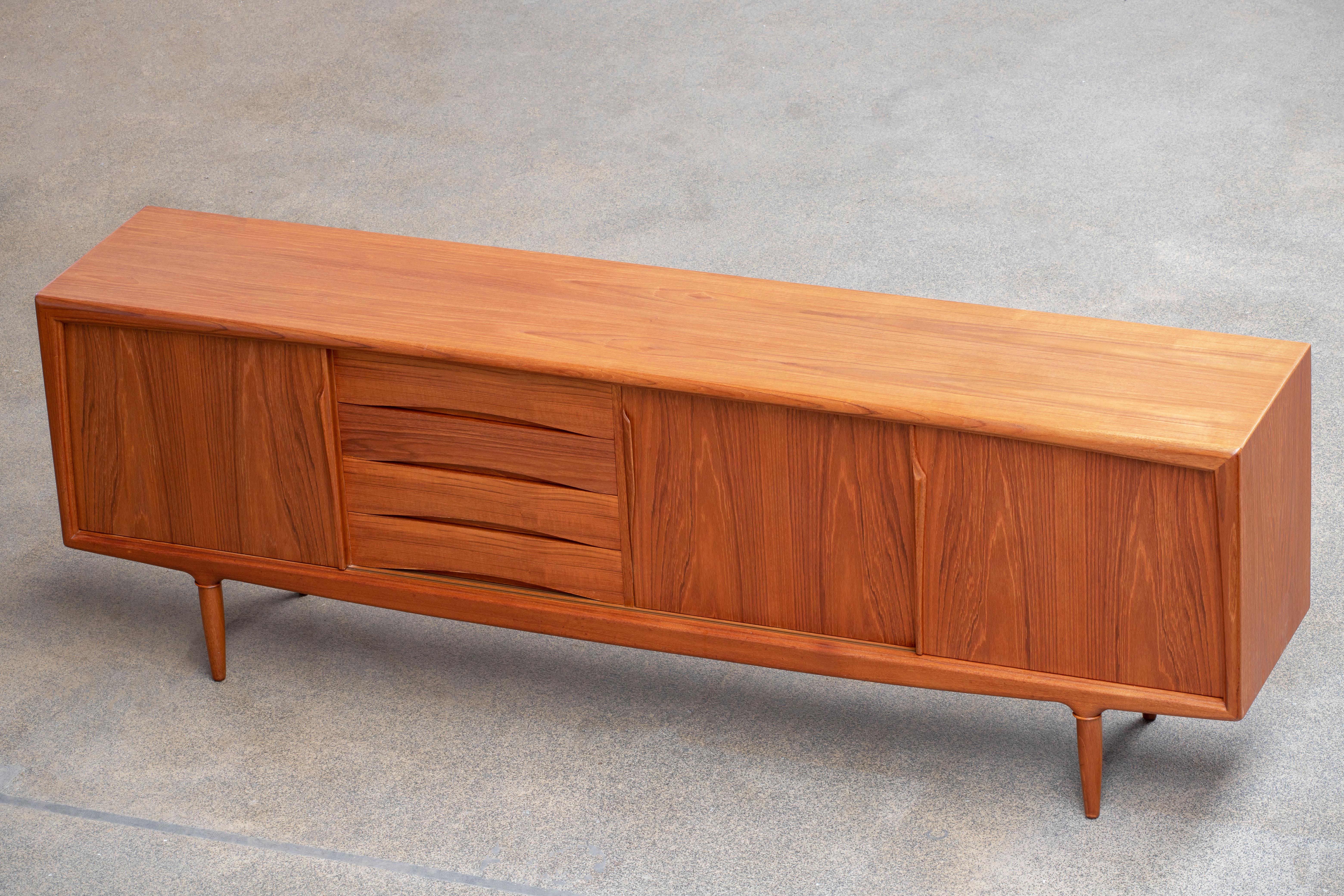 Extra Large Danish Midcentury Gunni Omann Teak Sideboard by ACO Møbler, 1960s 9