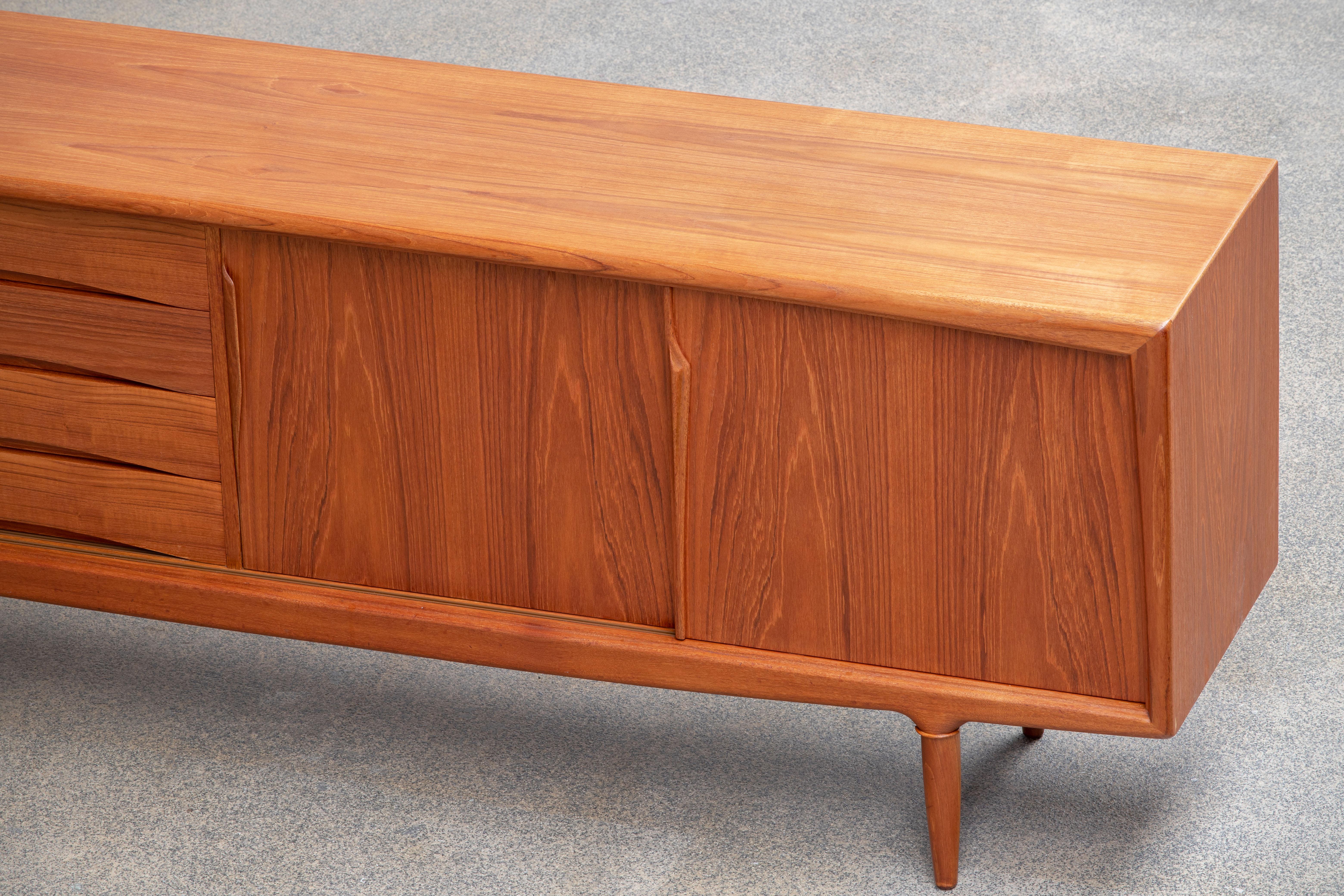 Extra Large Danish Midcentury Gunni Omann Teak Sideboard by ACO Møbler, 1960s 11