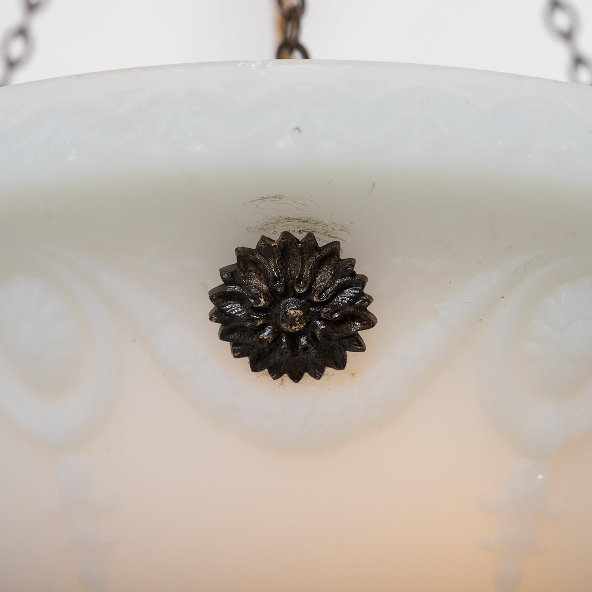 Extra Large Decorative Jefferson Moonstone Glass Plafonnier Ceiling Light 9