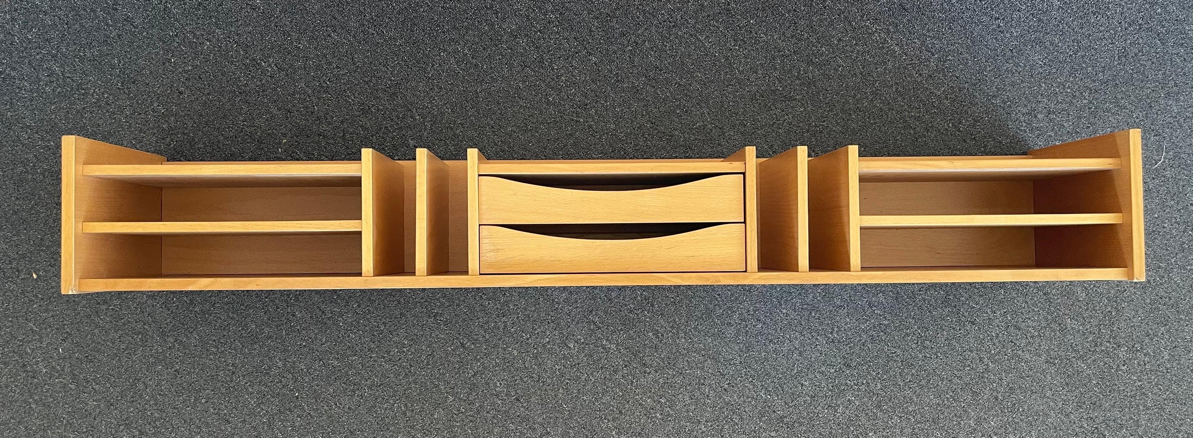 Laminated Extra Large Desk Organizer or Letter Tray in Teak by Pedersen & Hansen For Sale