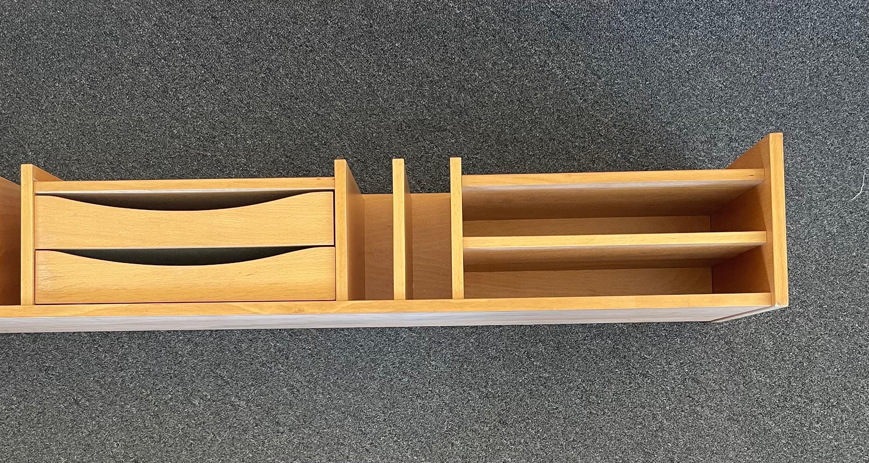 Extra Large Desk Organizer or Letter Tray in Teak by Pedersen & Hansen In Good Condition For Sale In San Diego, CA