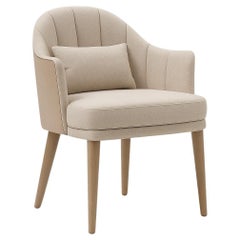 Extra Large Dining Armchair Custom Made In Leather & Fabric By Mondo