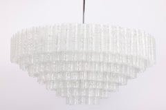 Lampadario extra large a tubi di vetro Doria Ice, Germania, anni '60