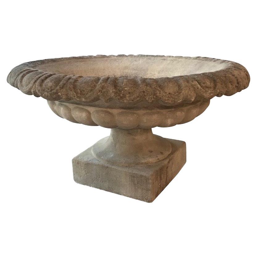 Extra Large Egham Tazza Composition Stone Urn, England, 1940s For Sale