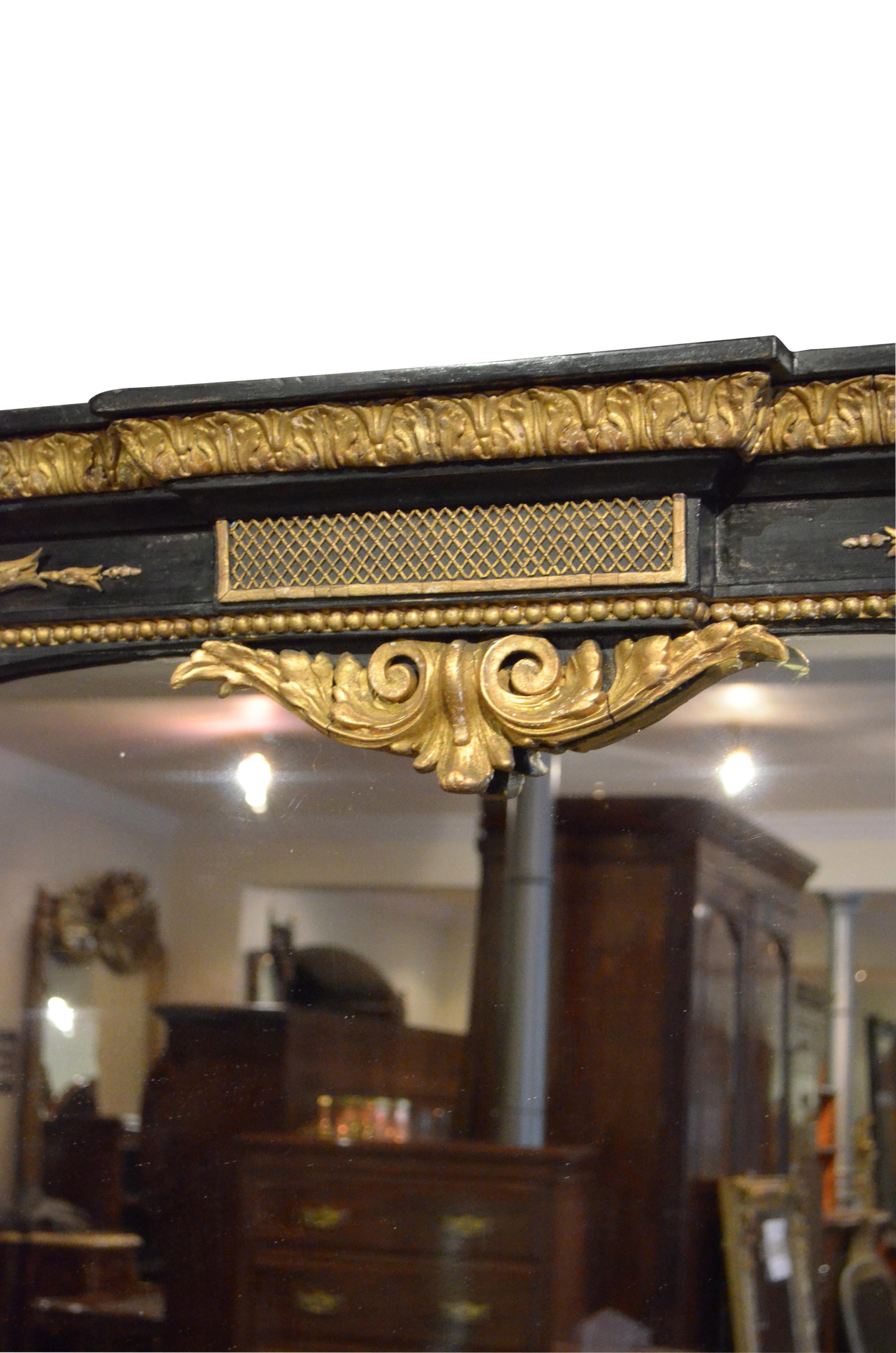 Espejo sobremantel victoriano inglés extragrande H164cm circa 1880 en venta 2