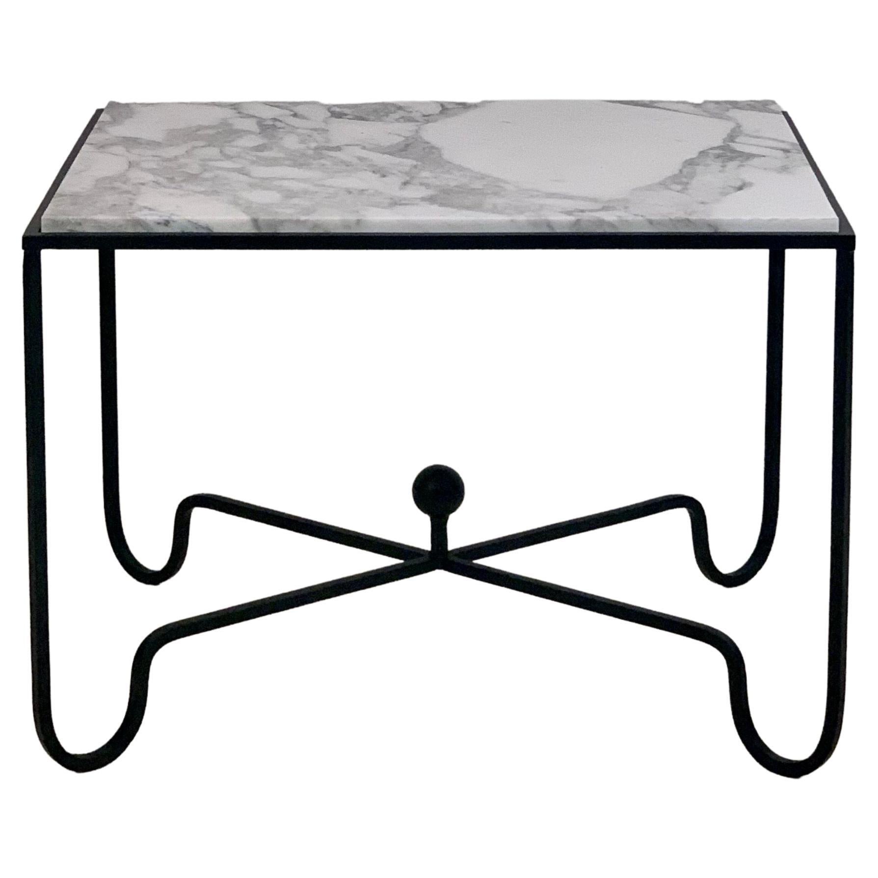 Extra Large 'Entretoise' Arabescato Marble Side Table by Design Frères For Sale