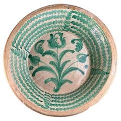 Extra-Large Fajalauza Lebrillo Bowl - Granada Pottery - 18th-19th Century