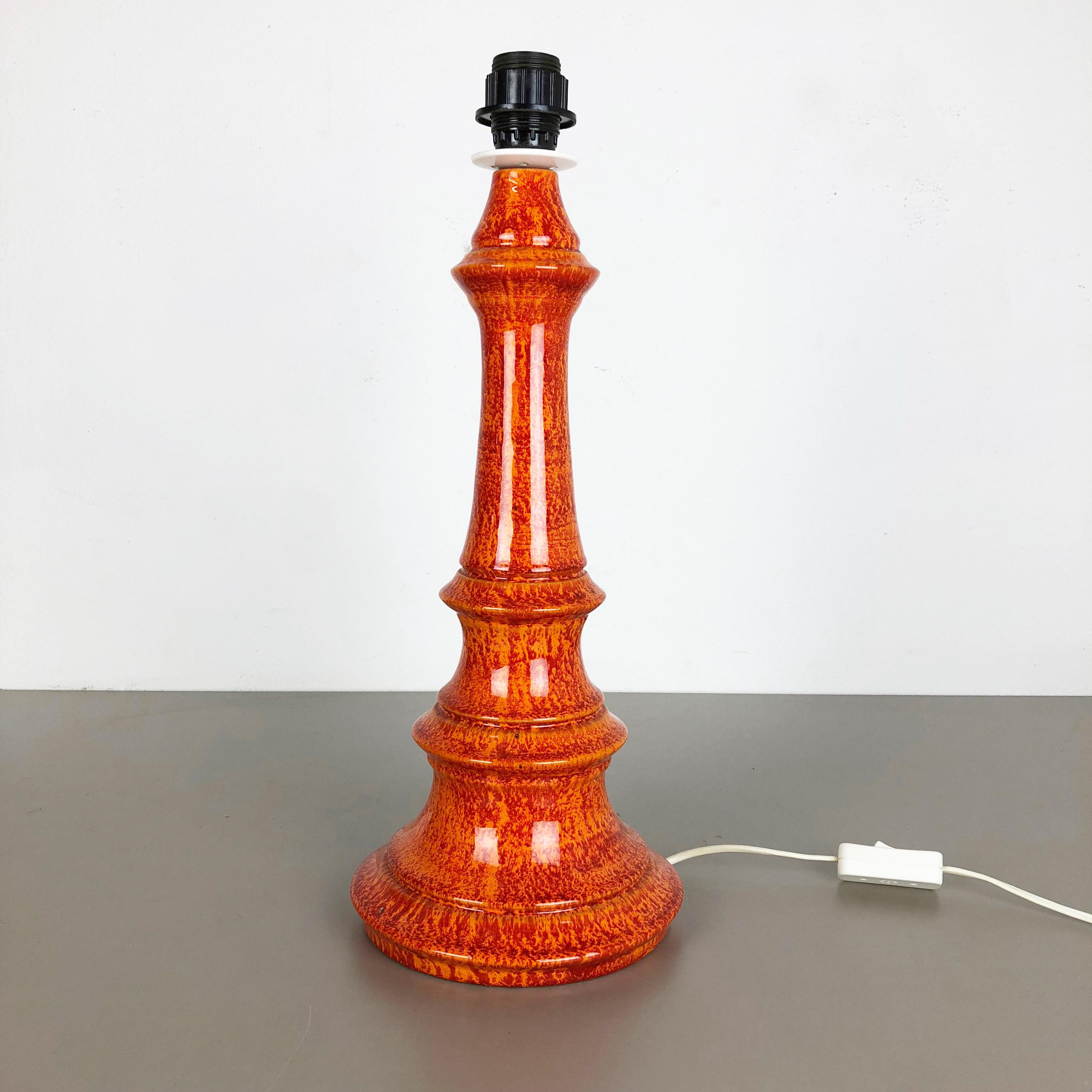Article:

Fat lava table light base


Producer:

ARO Leuchten, Germany


Decade:

1970s




This original vintage light base was produced in the 1970s by ARO Leuchten in Germany. It is made of ceramic pottery in fat lava optic.