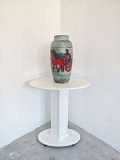 Vaso “Fat Lava” extra large con motivo del cocchiere su carro, di Scheurich, Germania Ovest