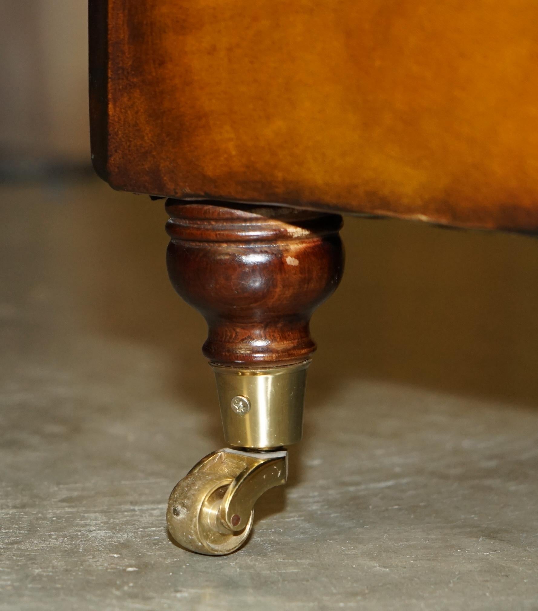 brown footstool ottoman