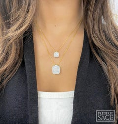 Extra Large Firenze II Diamond Pendant with Chain Necklace