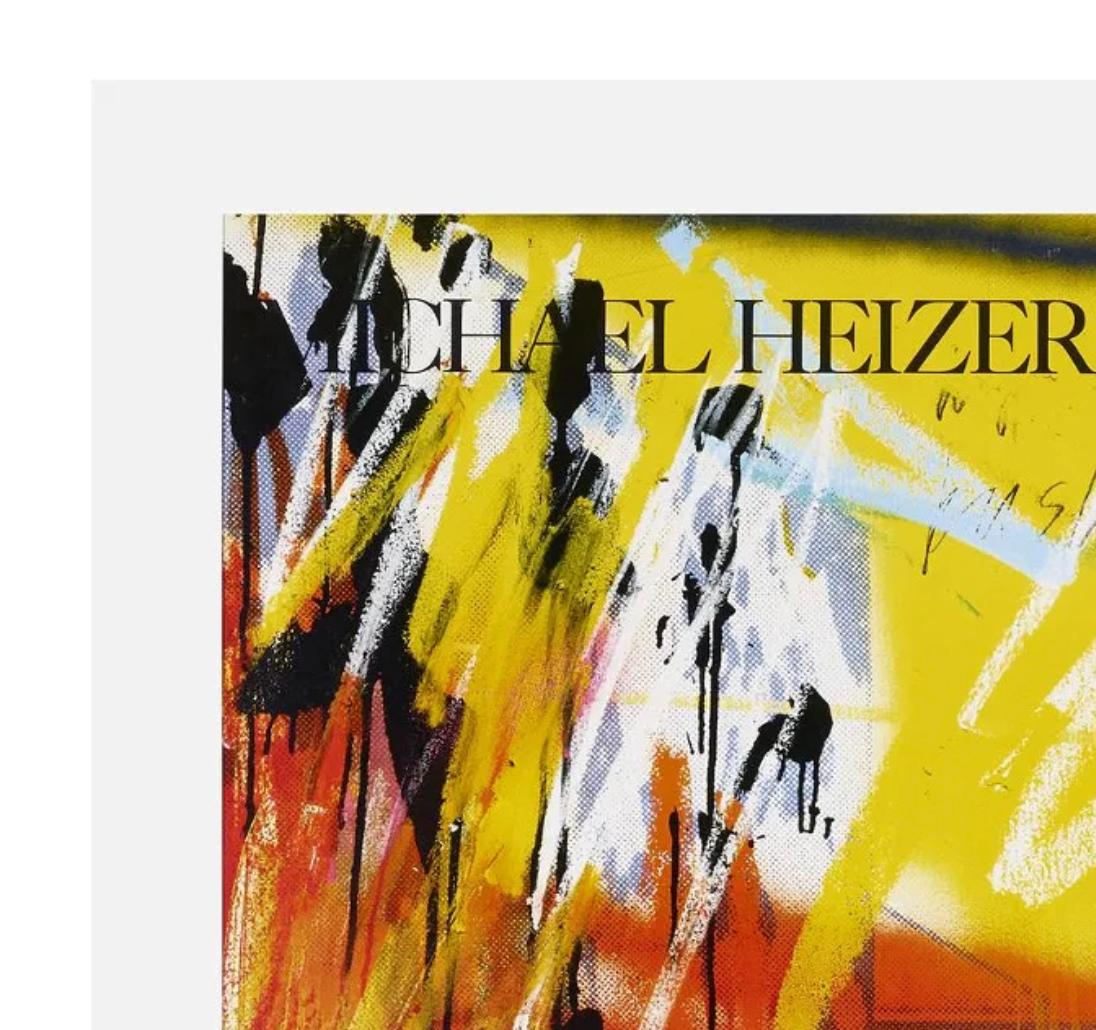 Lithograph signed and dated to lower right 'Heizer 83'. This work was created for the exhibition Michael Heizer / Dragged Mass Geometric, 27 June - 1 September 1985 at the Whitney Museum of American Art, New York.