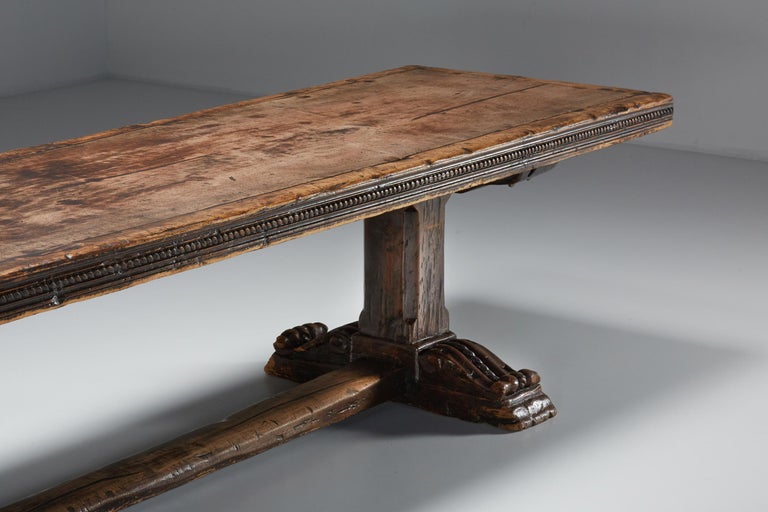 Antique Extra Large French Dining Table, Craftsman 19th Century For
