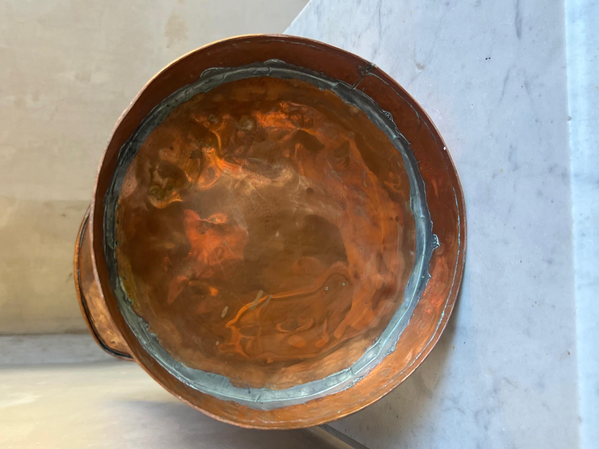 Extra Large French Copper Pitcher, c. 1930's For Sale 4