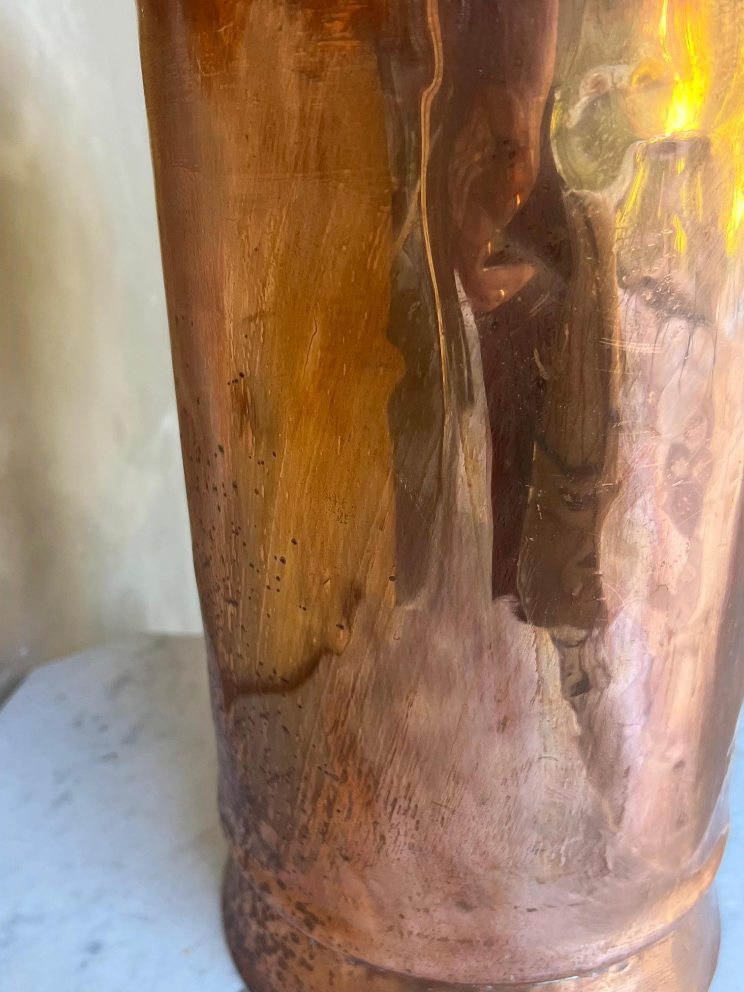 Extra Large French Copper Pitcher, c. 1930's In Good Condition For Sale In Ross, CA
