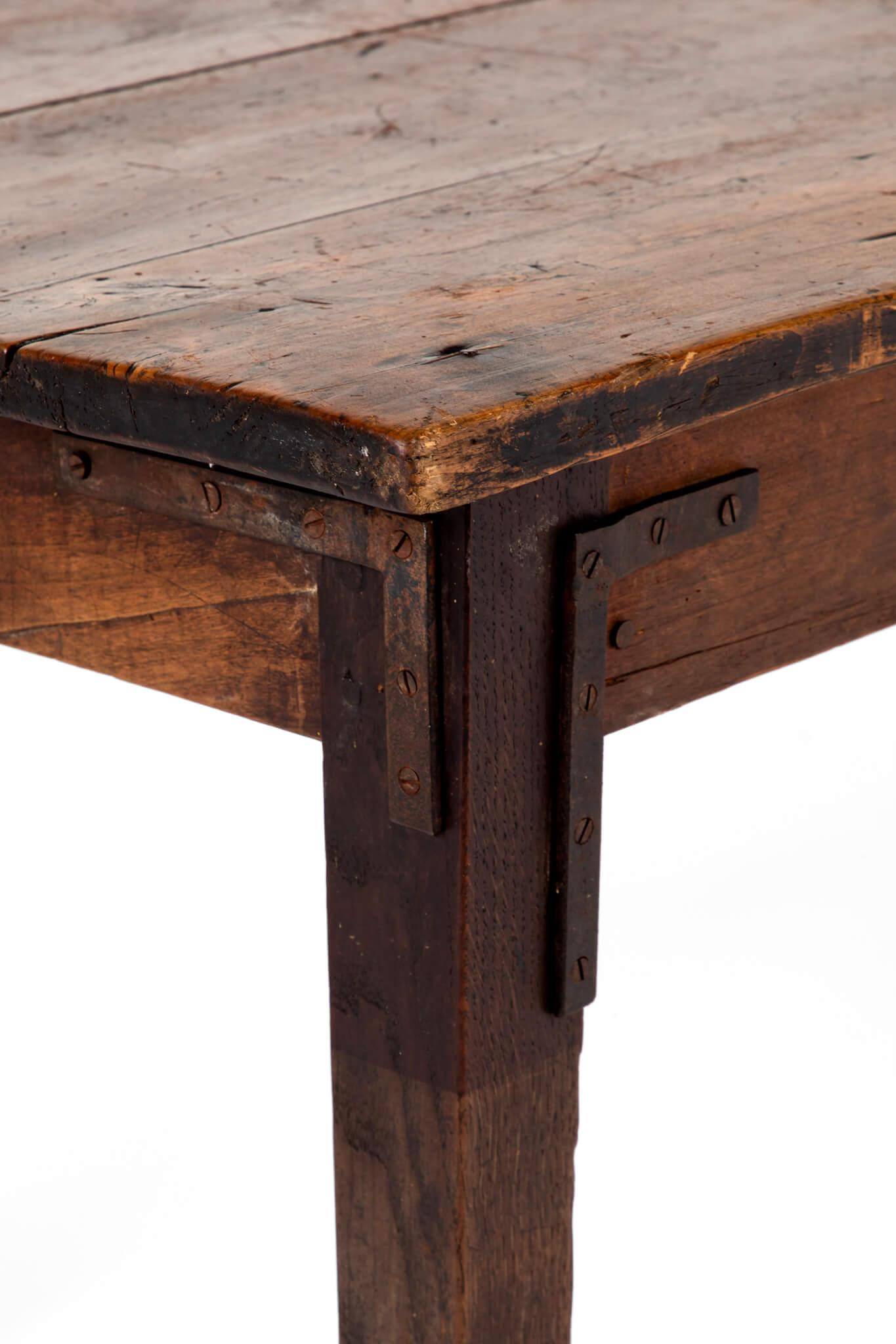 Très grande table et bancs de ferme française 5
