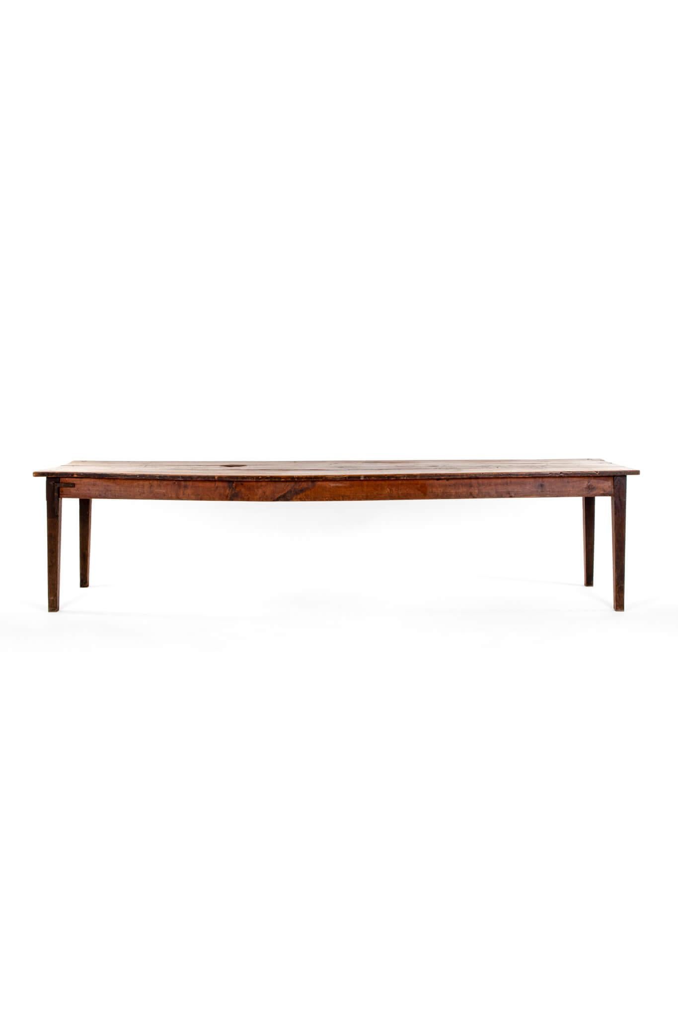 Français Très grande table et bancs de ferme française