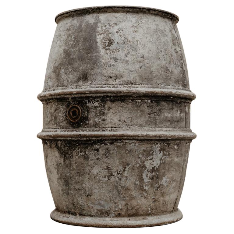 Extra Large French Zinc Barrel
