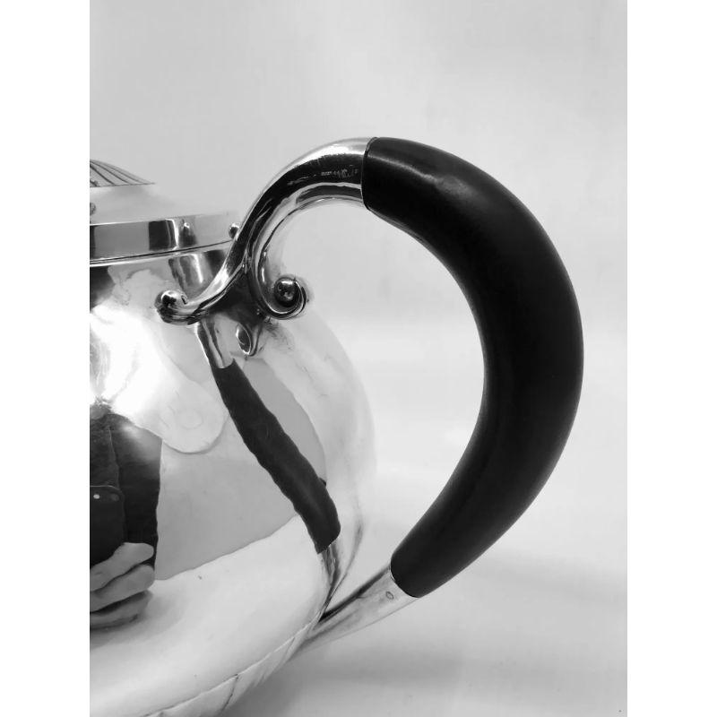 Polished Extra Large Georg Jensen “Cosmos” Teapot 45C For Sale